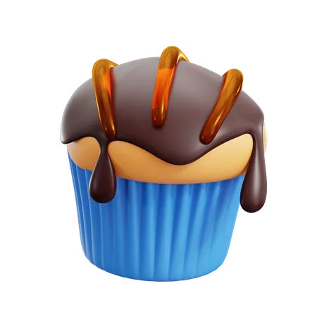 Choco cupcake  3D Icon