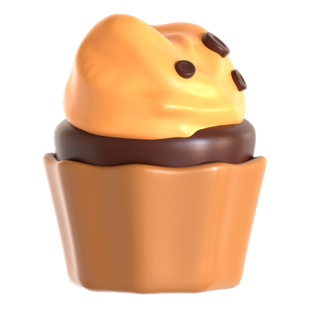 Choco Cupcake  3D Icon