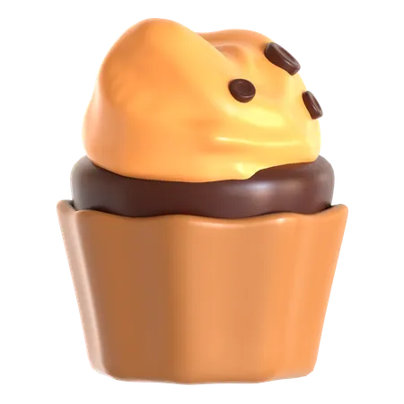 Choco Cupcake  3D Icon