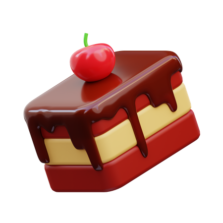 Choco Square Cake  3D Icon