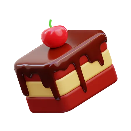 Choco Square Cake  3D Icon