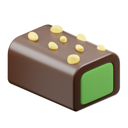 Stick De Choco Con Crema De Matcha Y Nueces  3D Icon