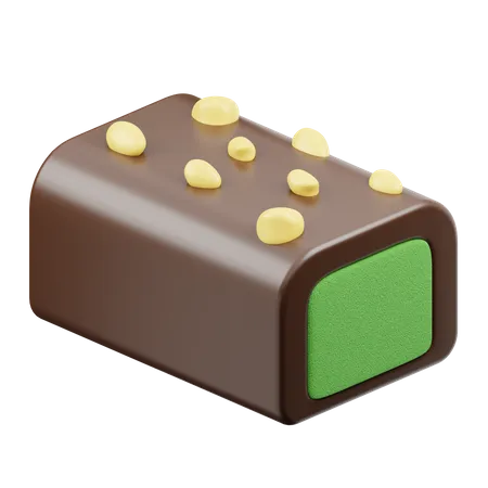 Stick De Choco Con Crema De Matcha Y Nueces  3D Icon