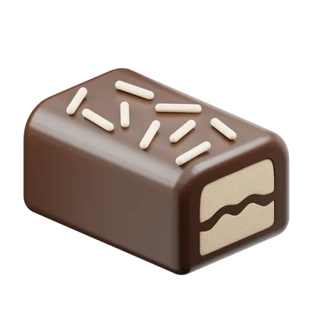 Palito de chocolate con vainilla  3D Icon