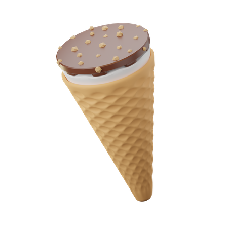 Choco Vanilla Cone  3D Icon