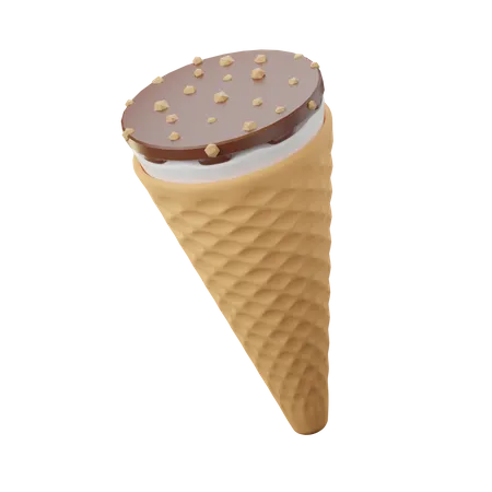 Choco Vanilla Cone  3D Icon
