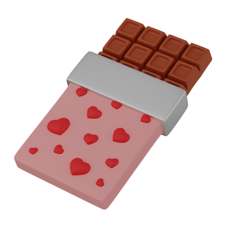 Chocolat avec des coeurs  3D Icon