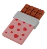 chocolat avec des coeurs