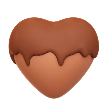 Coeur de bonbons au chocolat  3D Icon