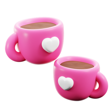 Chocolat chaud d'amour  3D Icon