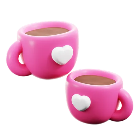 Chocolat chaud d'amour  3D Icon