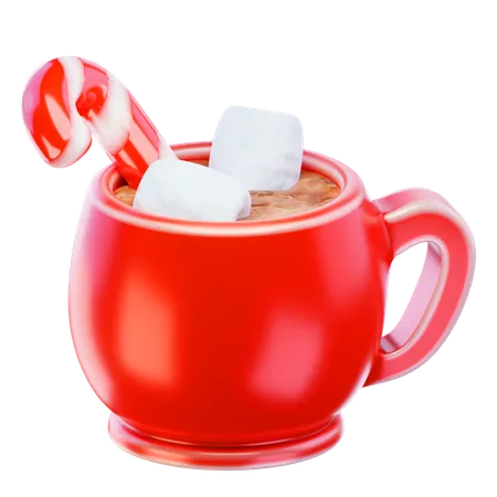 Chocolat chaud aux guimauves  3D Icon