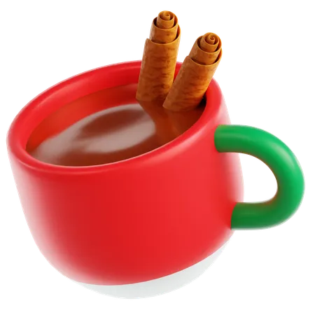 Chocolat chaud et cannelle  3D Icon