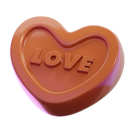 Bonbon coeur en chocolat  3D Icon