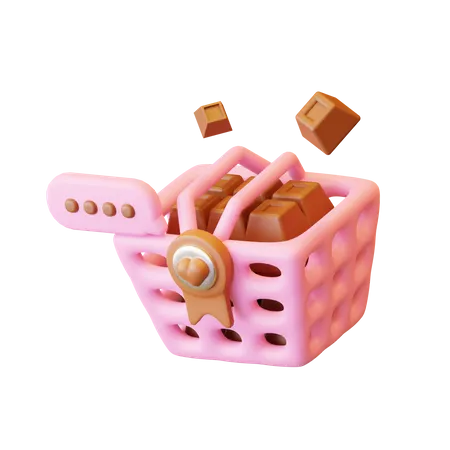 Chocolat dans le panier  3D Icon