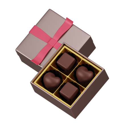 Chocolat en forme de coeur  3D Icon
