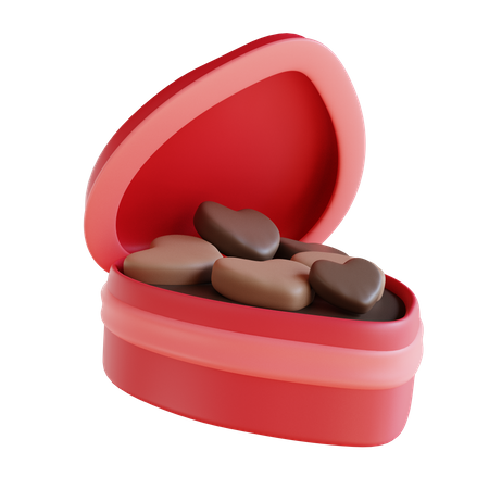 Chocolat en forme de coeur  3D Icon