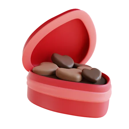 Chocolat en forme de coeur  3D Icon