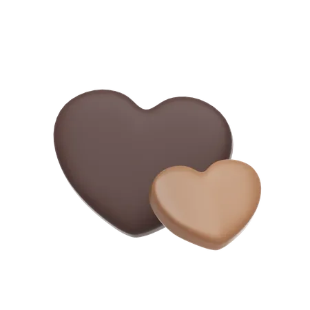 Chocolat en forme de coeur  3D Icon