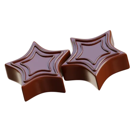 Étoile de chocolat  3D Icon