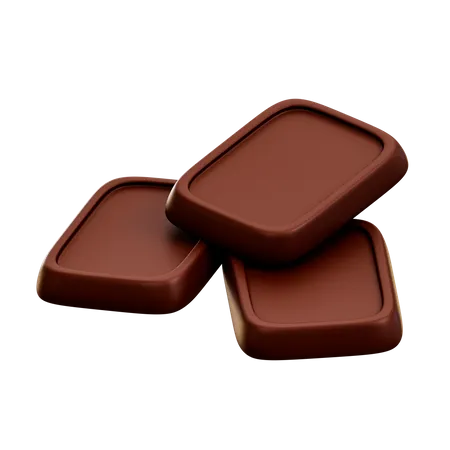 Chocolat noir  3D Illustration