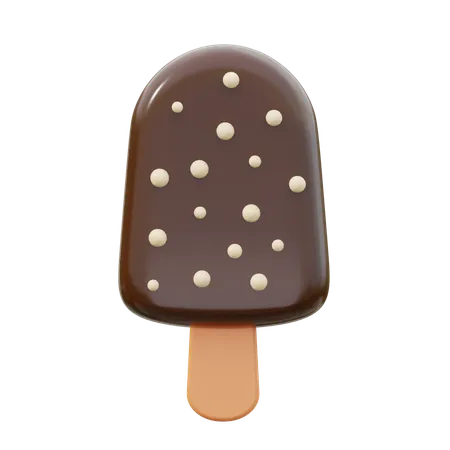 Glace popscile au chocolat  3D Icon