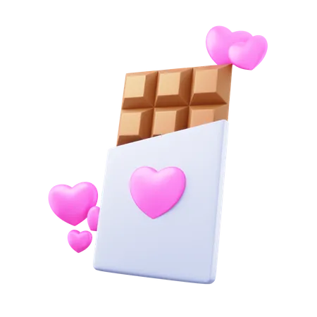 Chocolat de la Saint-Valentin  3D Illustration