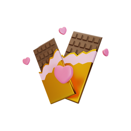 Chocolat de la Saint-Valentin  3D Illustration