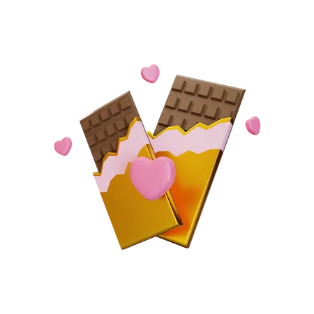 Chocolat de la Saint-Valentin  3D Illustration