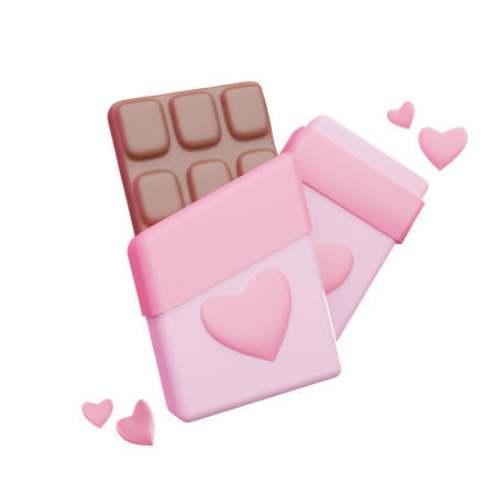 Chocolat de la Saint-Valentin  3D Illustration