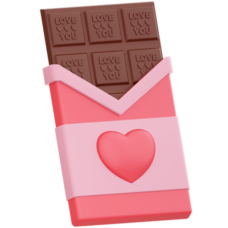 Chocolat de la Saint-Valentin  3D Illustration