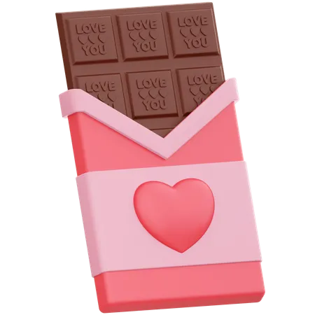 Chocolat de la Saint-Valentin  3D Illustration