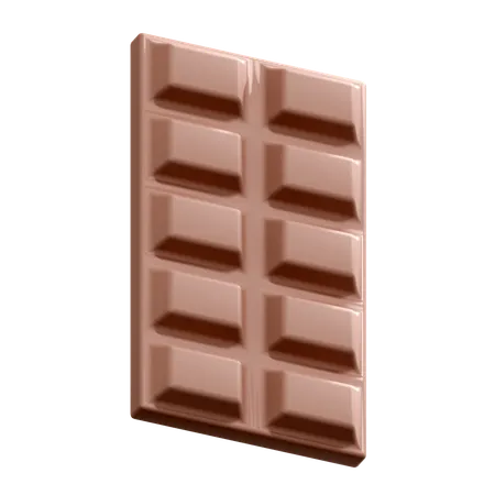 Chocolate Bar Illustration 3D Icon