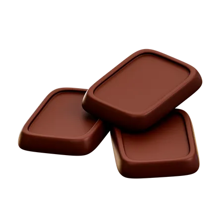 Chocolate escuro  3D Illustration