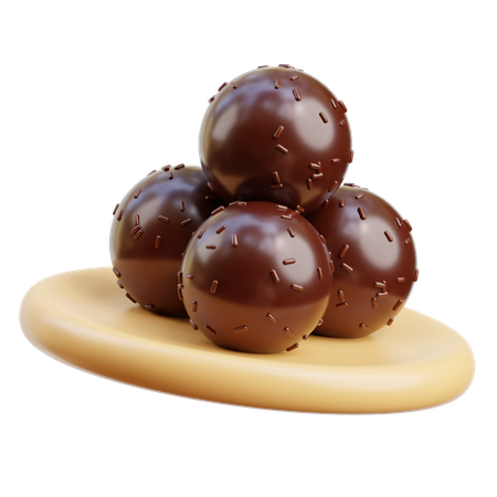 Chocolate ball  3D Icon