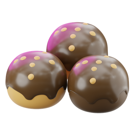 Chocolate Ball  3D Icon