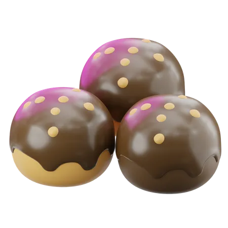 Chocolate Ball  3D Icon