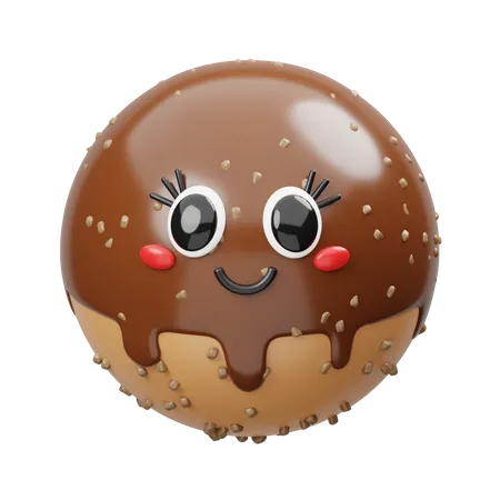 Chocolate Ball  3D Icon