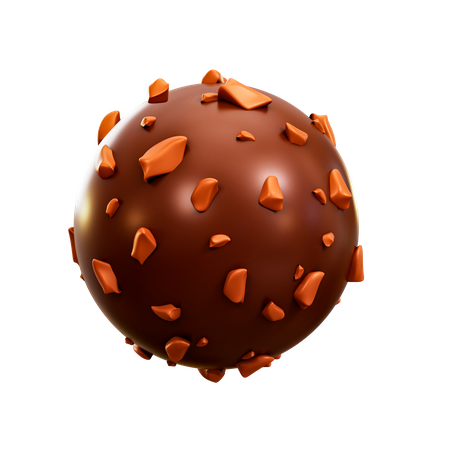 Chocolate Ball  3D Illustration