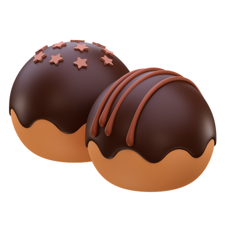 Chocolate Ball  3D Icon