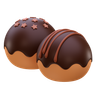 chocolate ball 3d logo