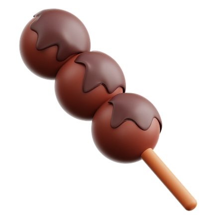 Chocolate Ball Skewers  3D Icon