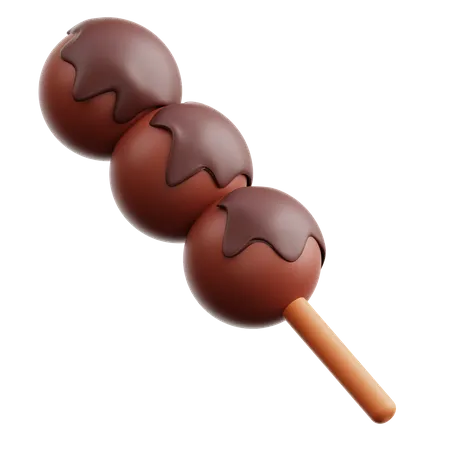 Chocolate Ball Skewers  3D Icon
