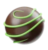 Chocolate Ball With Matcha Cream