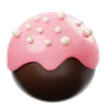 Chocolate Ball With Strawberry Cream & Vanilla Chips