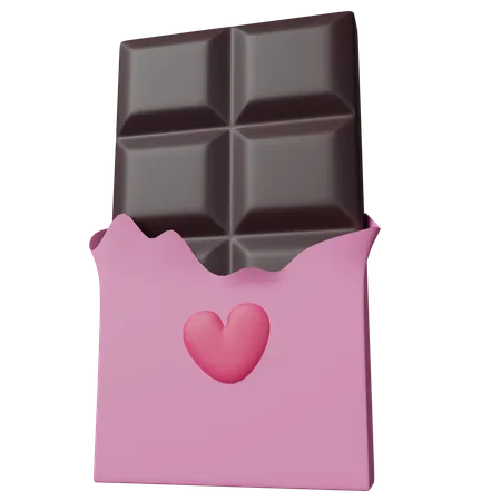 Valentine Chocolate 3 D Icon Minimalistic Clay Style Isolated 3 D Render On Transparent Background 3D Icon