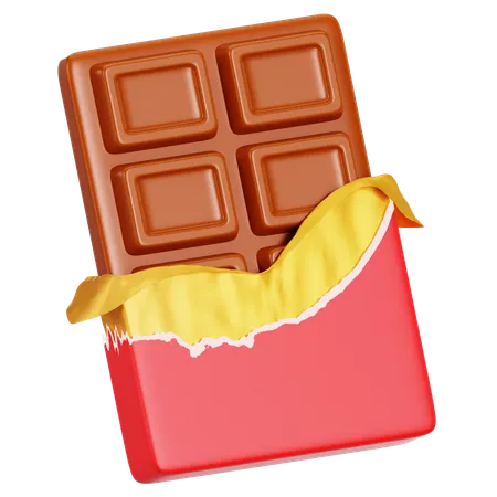 3 D Illustration Of Yummy Chocolate Bar Isolated On Transparent Background Chocolate Chunks Applicable For Packaging Background Advertising 3 D Vector Food Icon Summer Fast Food Concept 3D Icon