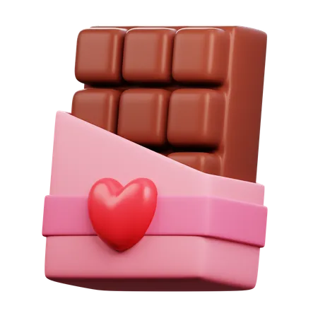 Delicious And Tempting Chocolate Bar Illustrations In Mouth Watering 3 D Designs Indulge In The Rich Flavors And Textures Perfect For Food Blogs Packaging And Sweet Themed Projects 3D Icon