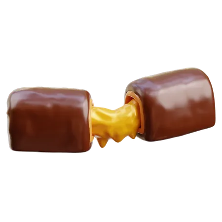 Chocolate bar caramel  3D Icon
