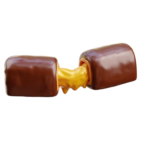 Chocolate bar caramel  3D Icon